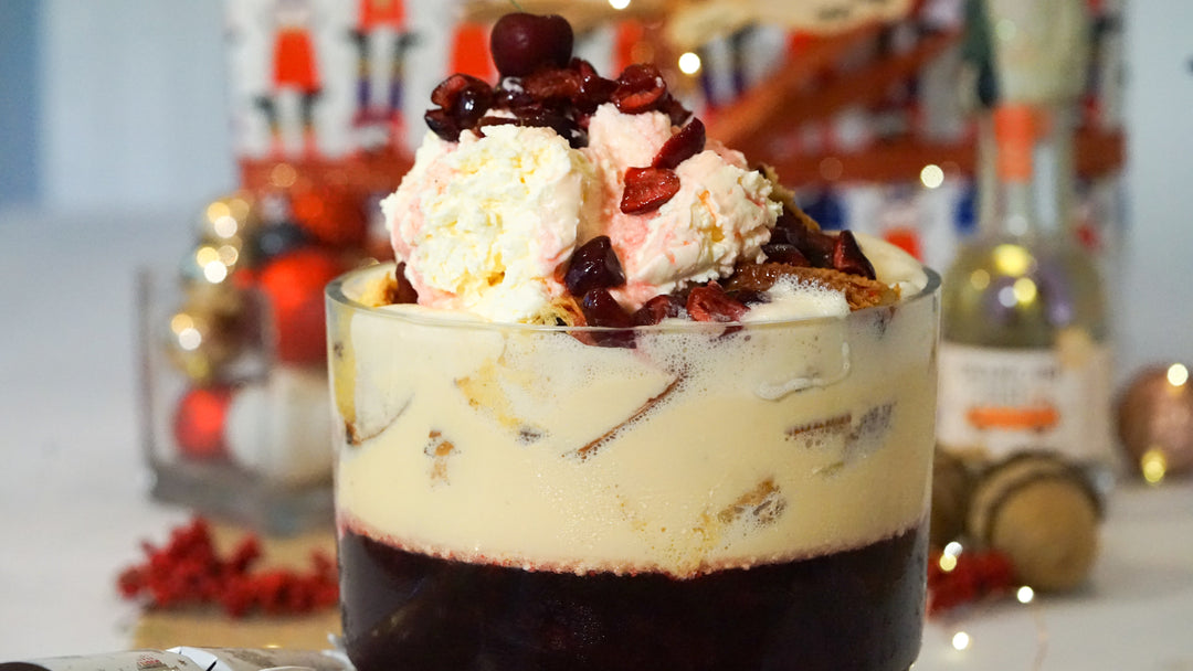 Gin and Cherry Christmas Trifle