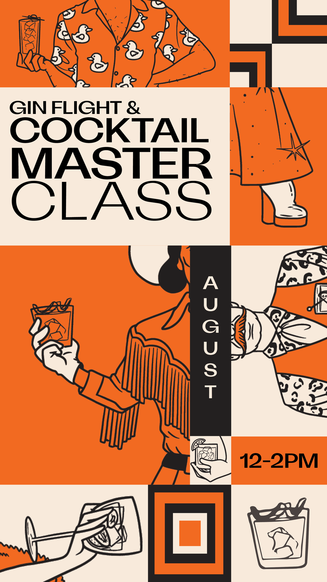 Gin Flight & Cocktail Masterclass AUGUST 9TH